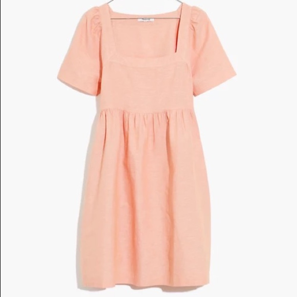 Madewell Linen-Blend Allie Mini Dress Faded Sunset NA240
